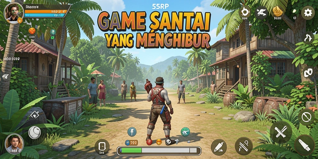 Tangkapan layar menunjukkan gameplay seru dari 55RP.