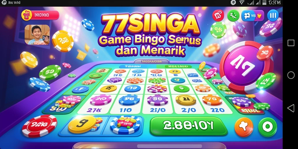 Tampilan menarik dari gameplay Bingo di 77SINGA.