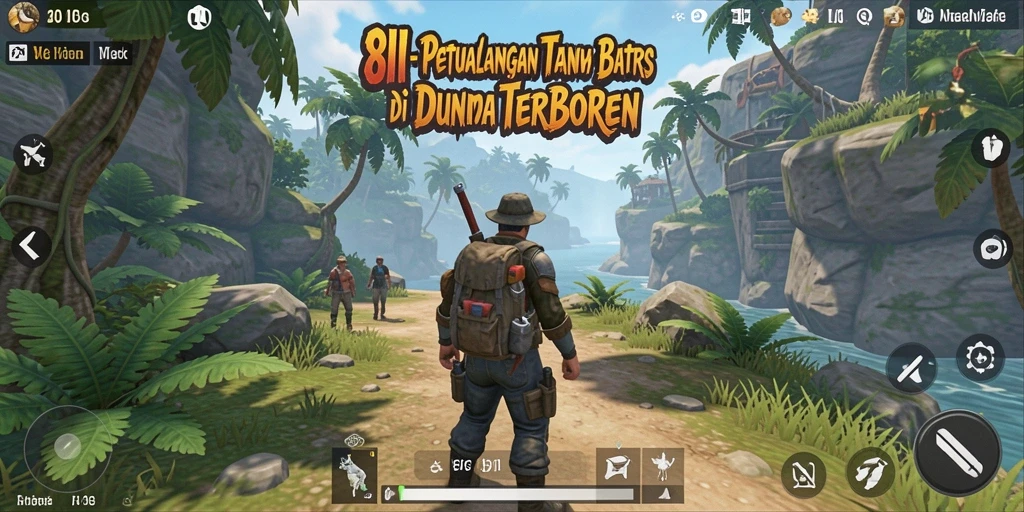 Screenshot gameplay Open World yang menampilkan keindahan dunia 8II.