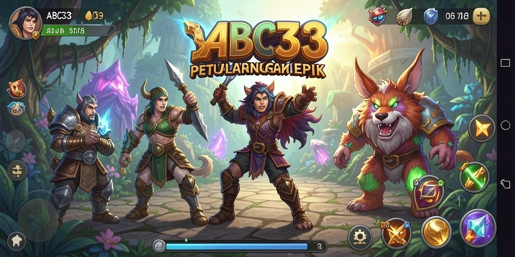 Tampilan gameplay ABC33 yang mendebarkan di dunia RPG.