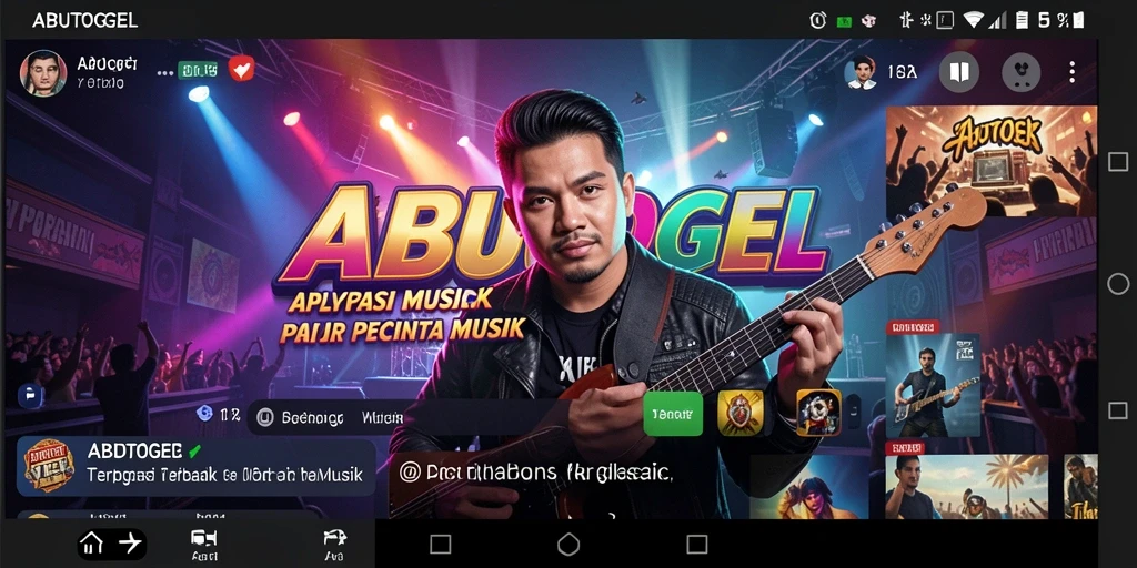 Tampilan gameplay ABUTOGEL menampilkan pengalaman musik yang menyenangkan.