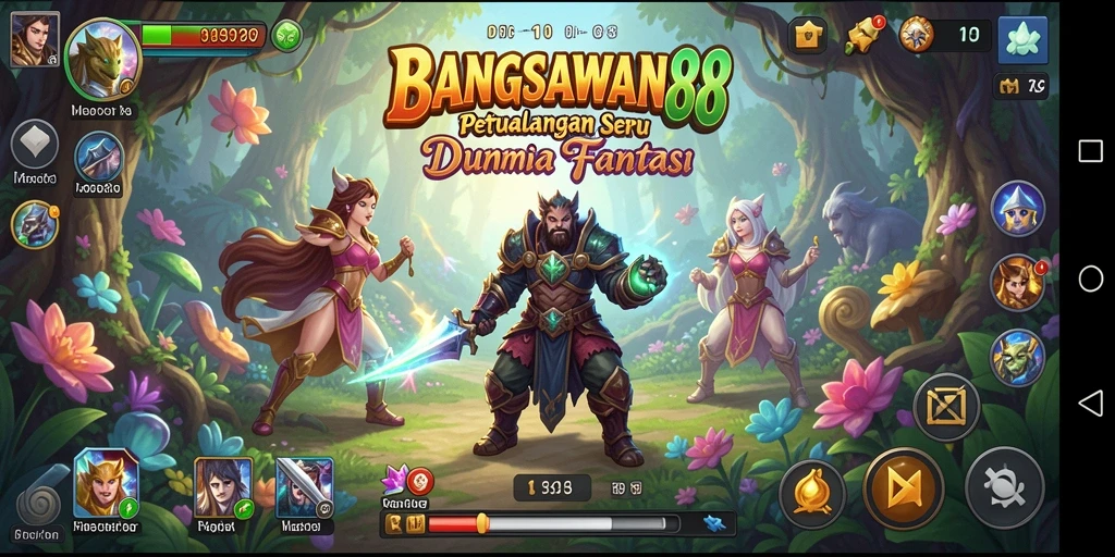 Tangkapan layar utama menunjukkan pertempuran RPG yang seru dan mendebarkan.