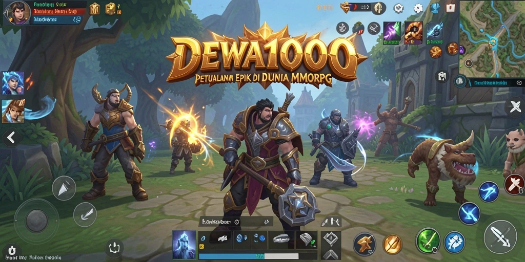 Menggambarkan momen epik gameplay DEWA1000 dalam petualangan MMORPG.