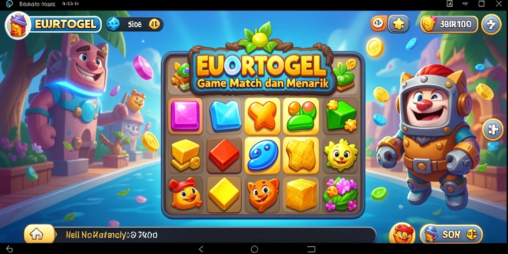 Screenshot gameplay EUROTOGEL menampilkan momen seru saat mencocokkan batu permata.