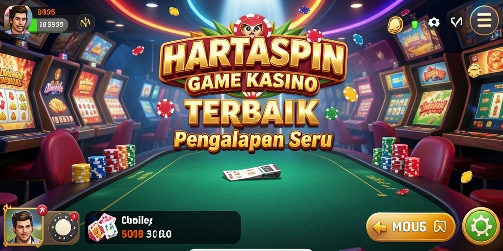 Tampilan gameplay HARTASPIN yang mendebarkan dan menarik.