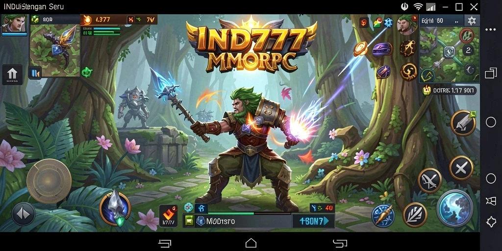 Tampilan gameplay seru di dunia fantasi MMORPG.