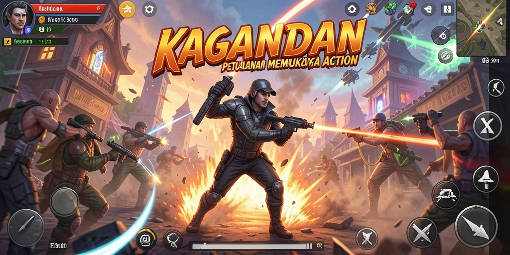 Menampilkan aksi seru dalam gameplay KAGANDAN.