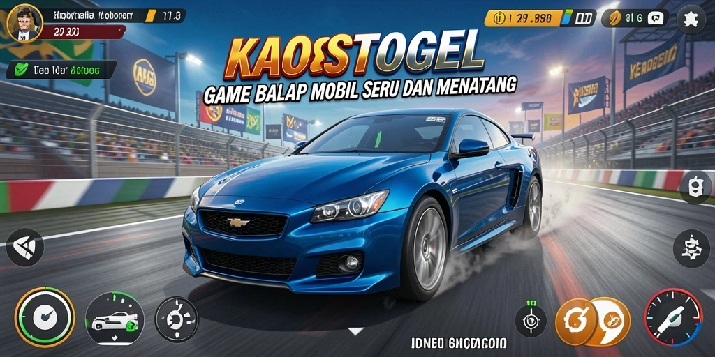 Tampilan gameplay seru KAOSTOGEL saat balapan