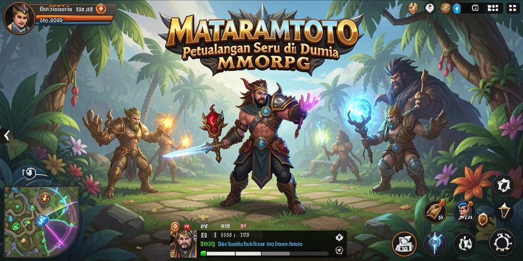 Screenshot utama <strong>MATARAMTOTO</strong> menampilkan aksi seru dalam pertempuran MMORPG.
