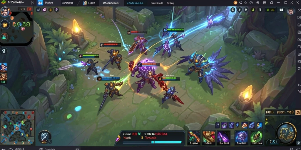 Screenshot gameplay MPO88ASIA menampilkan pertarungan seru antar pemain di arena.
