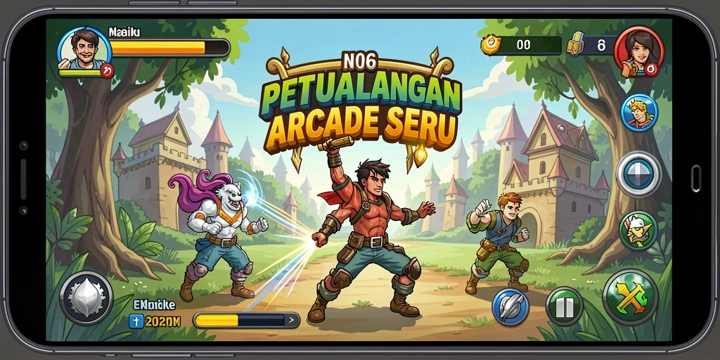 Tampilan gameplay N06 yang penuh aksi dan tantangan.
