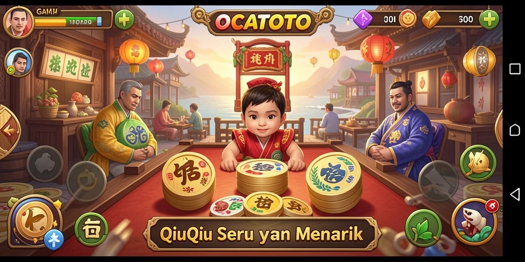 Tampilan gameplay QiuQiu yang menarik dalam OCATOTO.