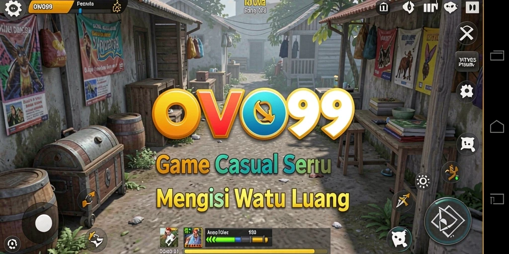 Screenshot utama OVO99 menampilkan gameplay seru dan interaktif.