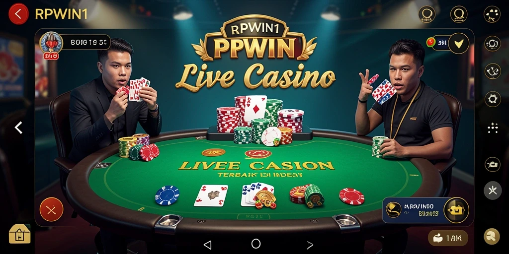 Tampilan gameplay seru dengan dealer langsung di RPWIN1.