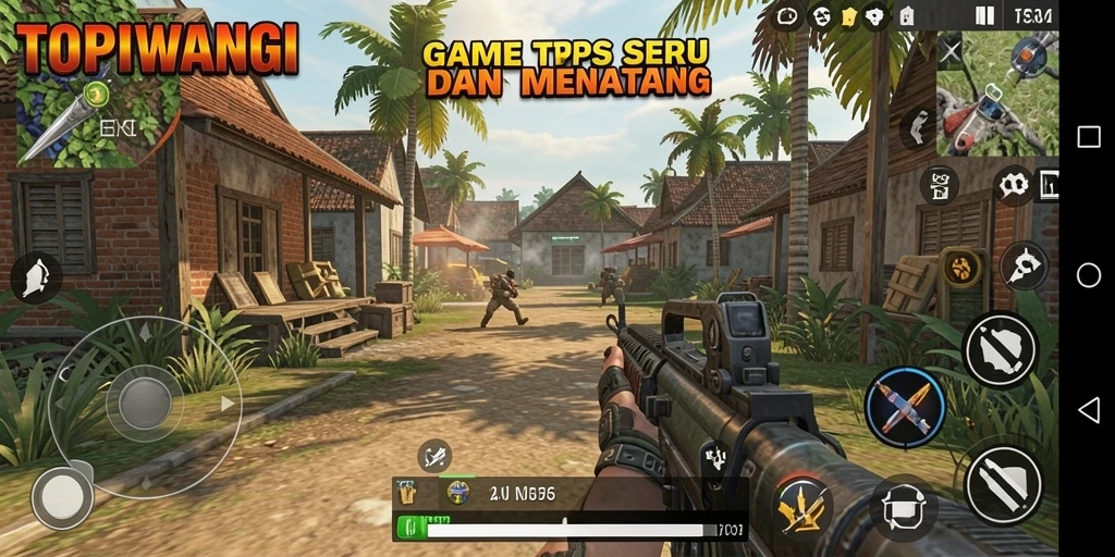 Tampilan gameplay menegangkan di TOPIWANGI dengan aksi seru.